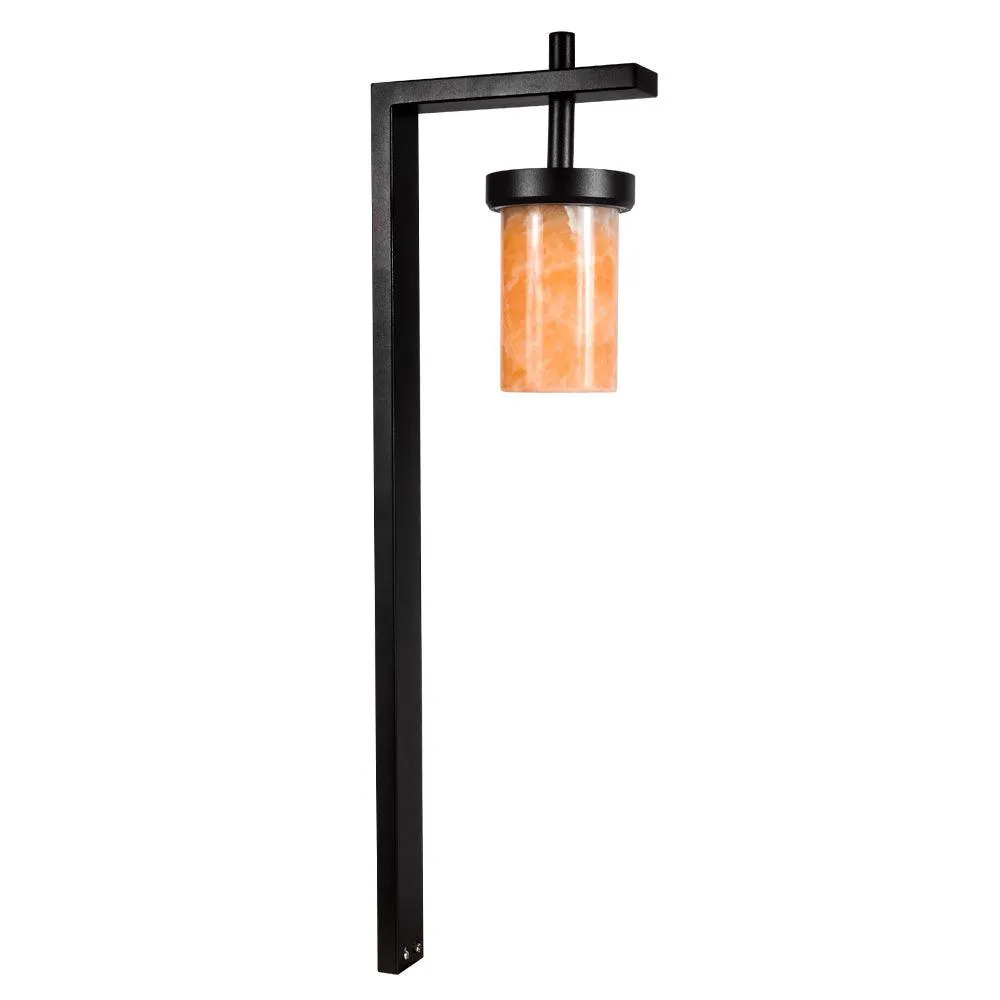 12V Landscape Marble LED Bollard Light 22" 3W 500 Lumens Stainless Steel 3000K Black Finish