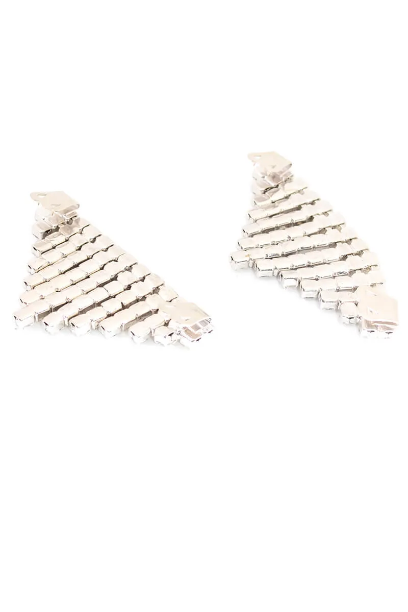 1950s Dangling Rhinestone Eyelash Shoe Buckles