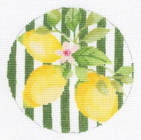 22-222 Lemon on Stripes Round