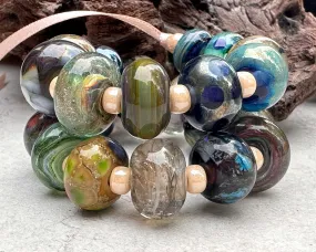 22 Multicolor Orphan Mix Lampwork Beads Set SRA