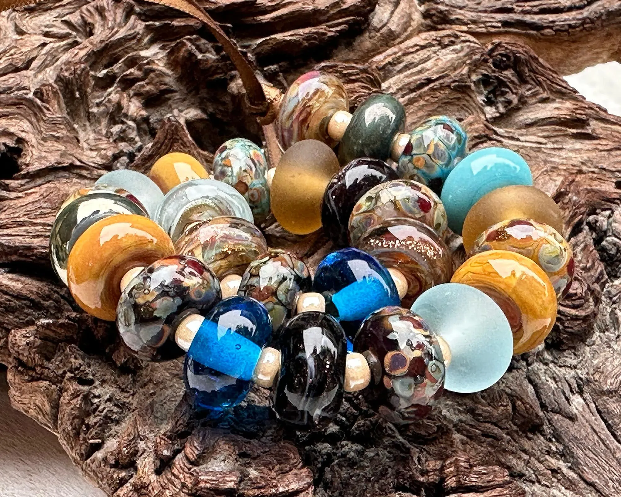 26 Earth & Sky Lampwork Beads Set SRA