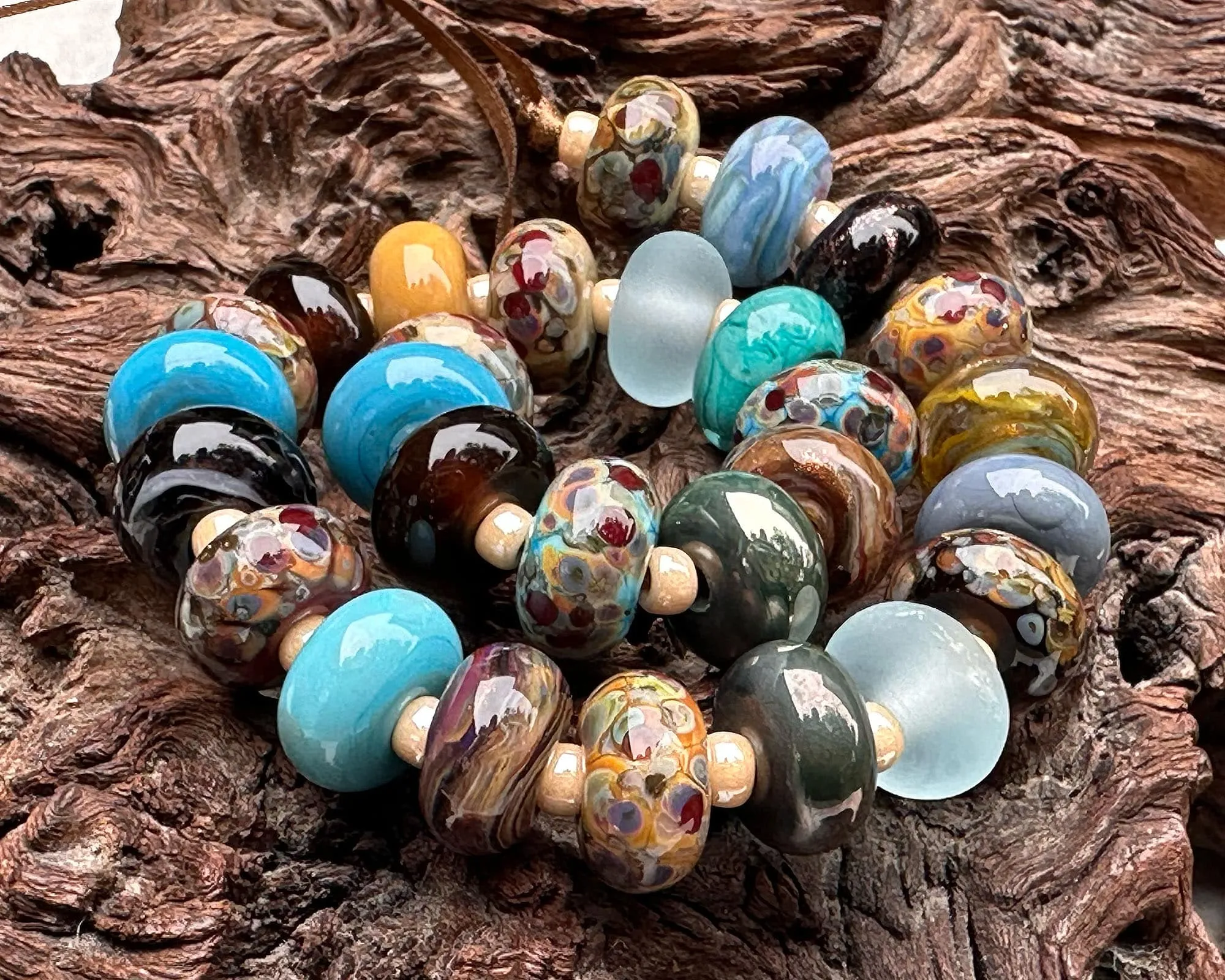 28 Earth & Sky Lampwork Beads Set SRA