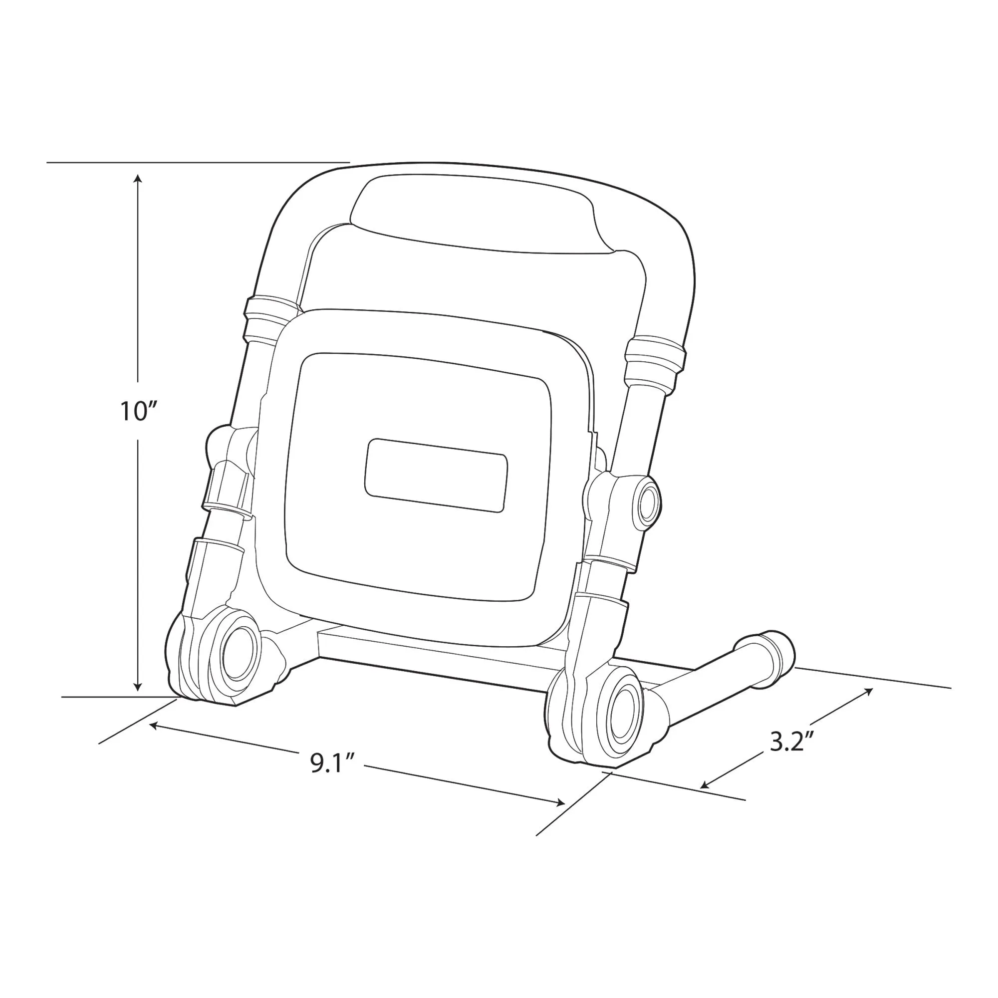 3000 Lumens Plug-In Foldable Work Light