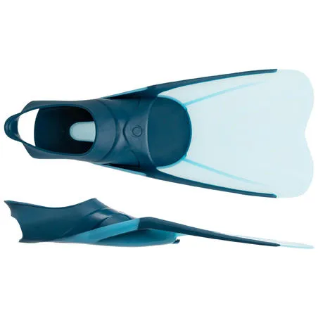 Adult’s diving snorkelling fins mask and snorkel kit snk 500 - blue