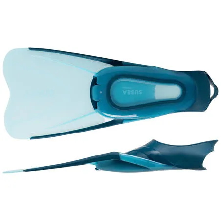 Adult’s diving snorkelling fins mask and snorkel kit snk 500 - blue