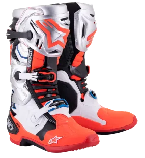 ALPINESTARS Limited Edition Vision Tech 10 Boots - Black/White/Silver/Red - US 10 2010020-1283-10