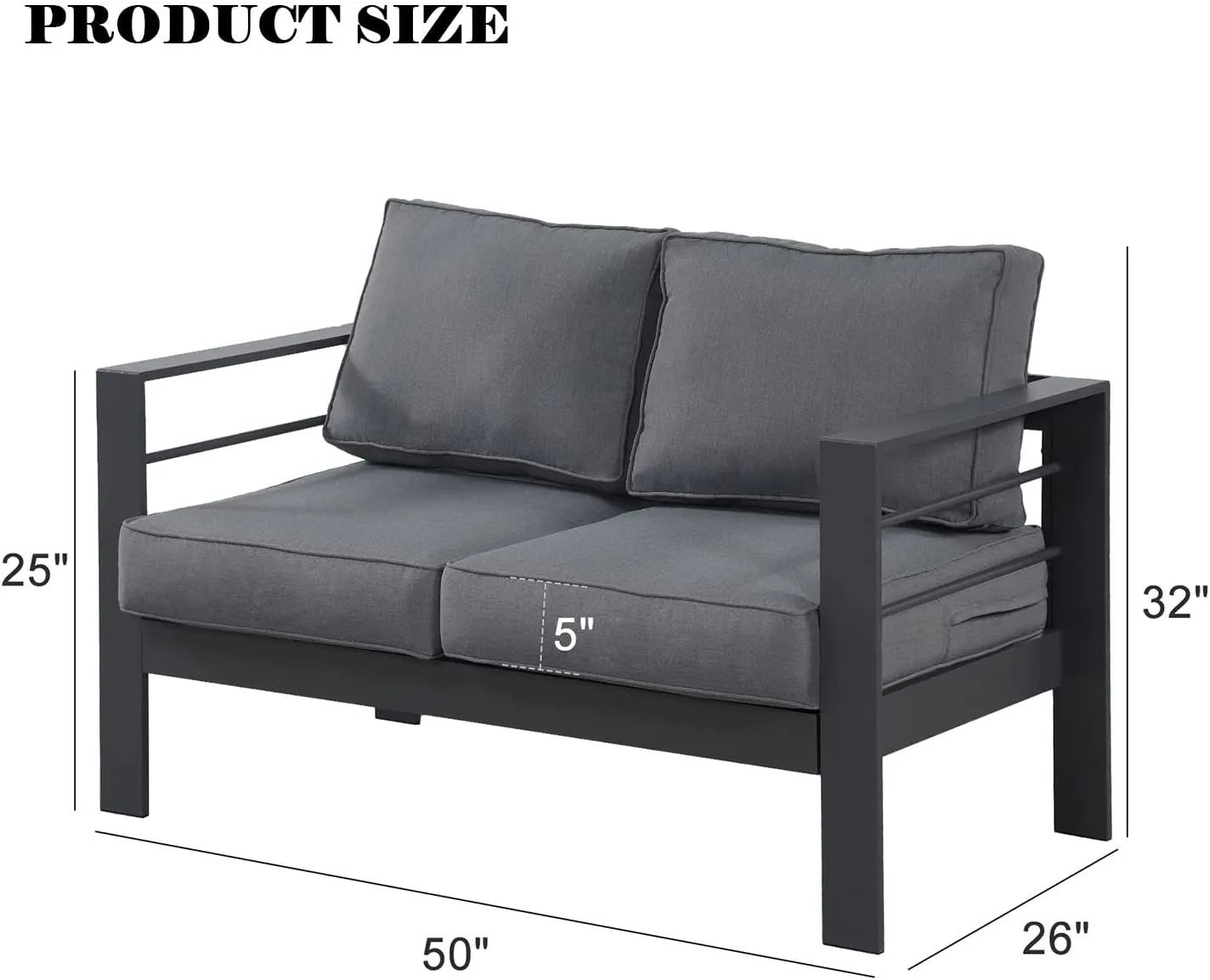 Aluminum Patio Furniture Loveseat