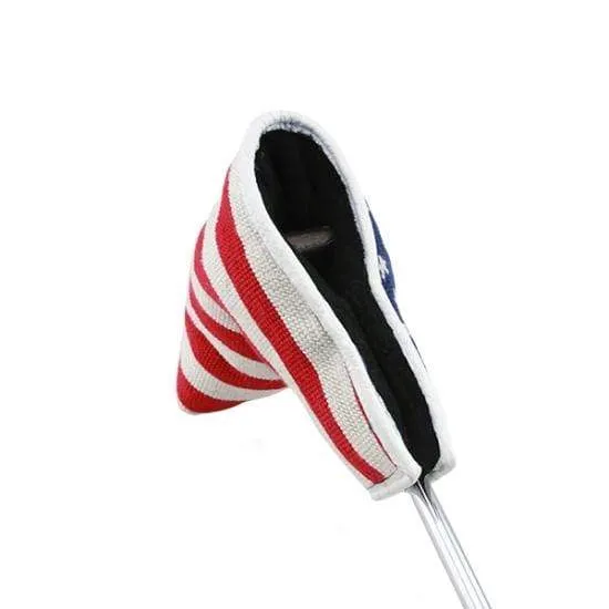 American Flag Needlepoint Putter Cover