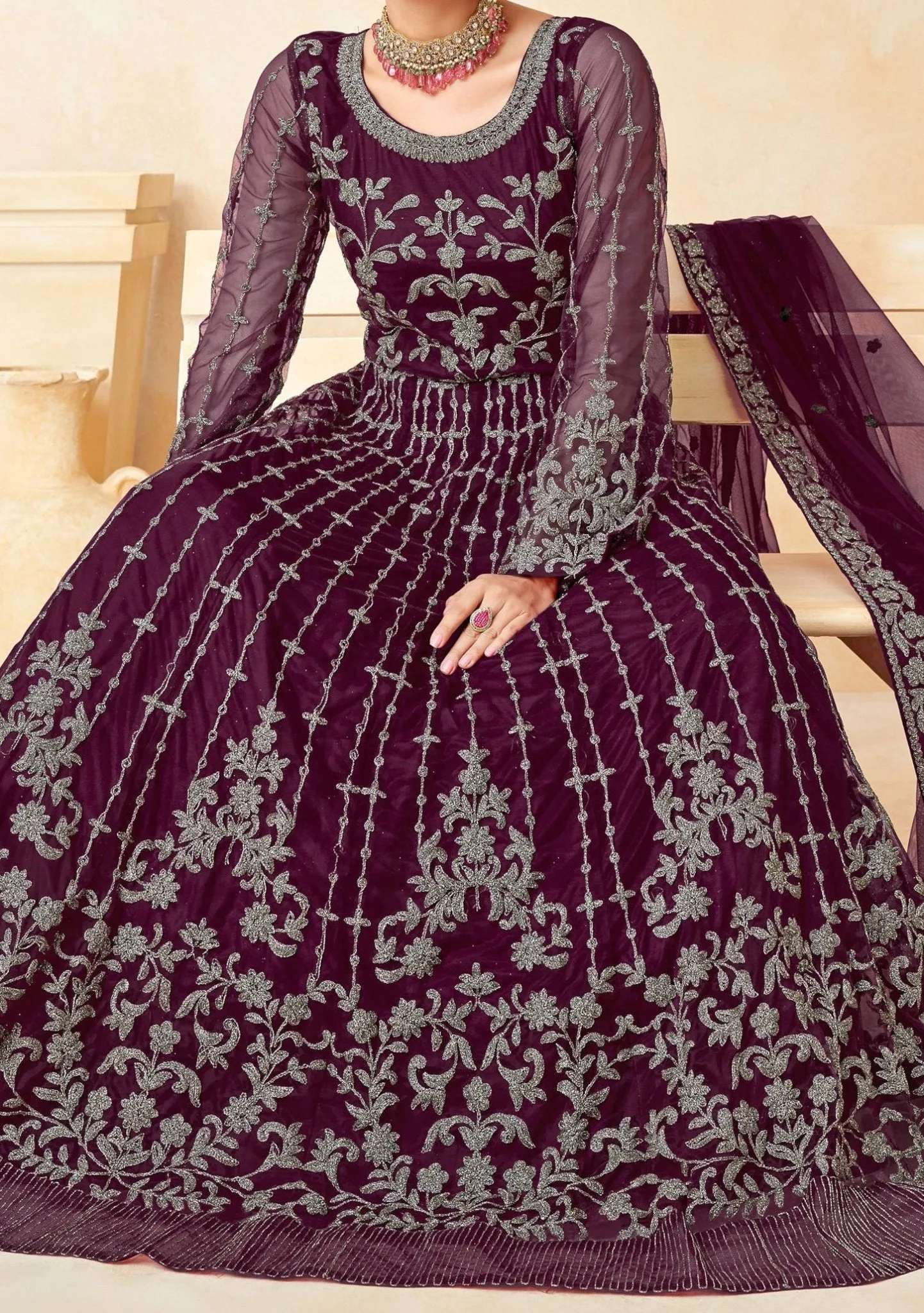 Anjubaa Designer Party Wear Anarkali Suit