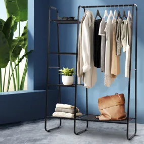 Anti-slip Metal Clothes Rack with Shelves - Artiss