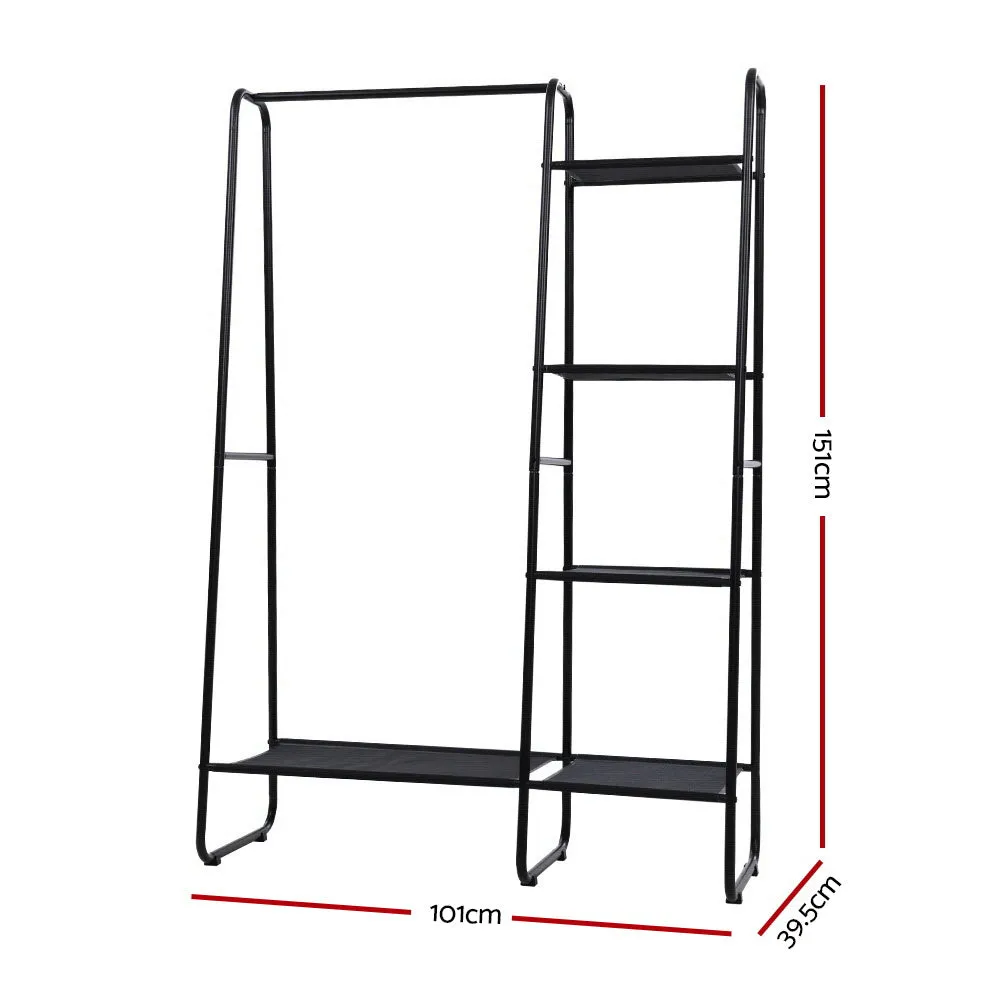 Anti-slip Metal Clothes Rack with Shelves - Artiss