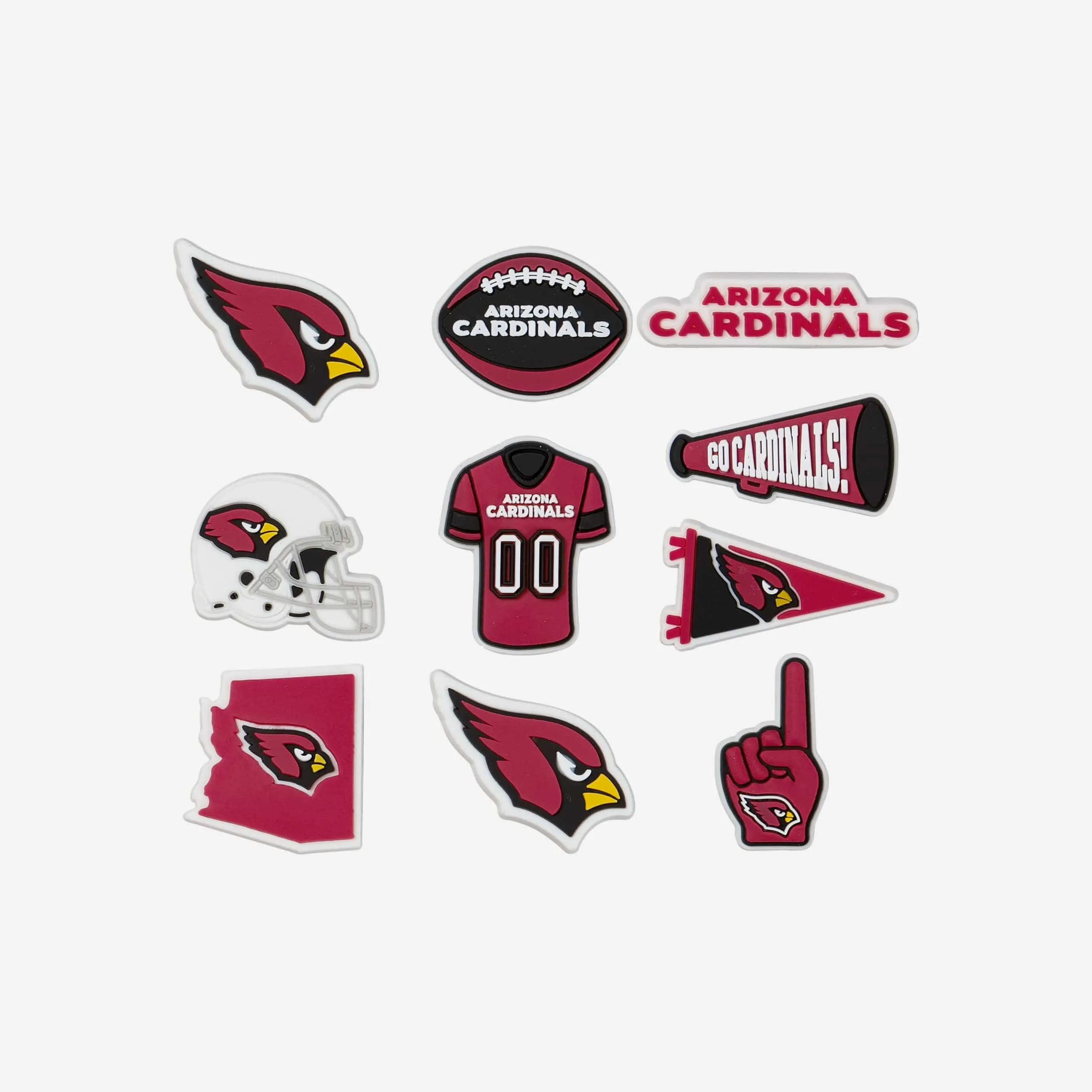 Arizona Cardinals 10 Pack Team Clog Charms