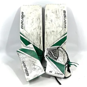 Bauer Supreme 2S Pro - Used Pro Stock Goalie Pads - Full Set (White/Green)