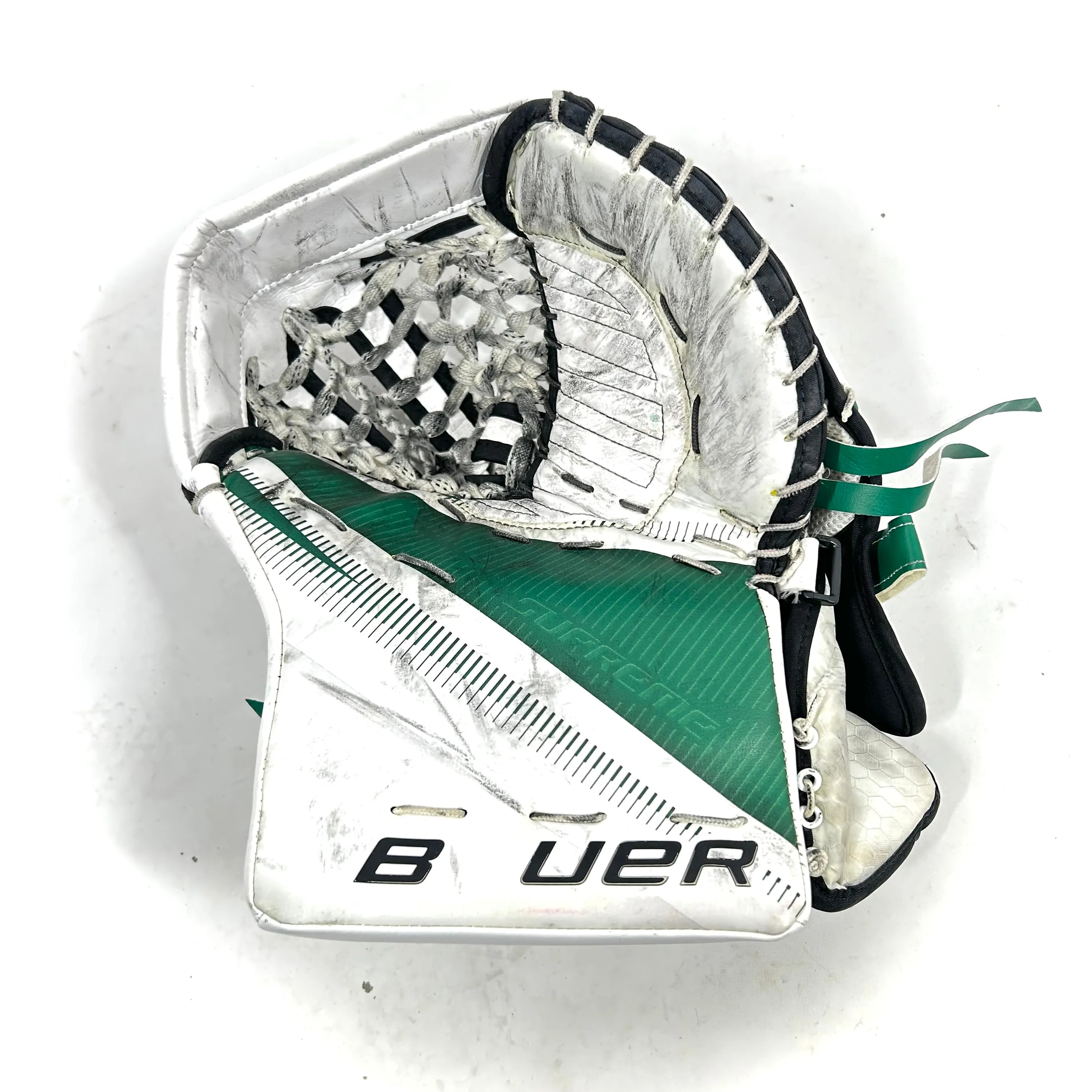 Bauer Supreme 2S Pro - Used Pro Stock Goalie Pads - Full Set (White/Green)