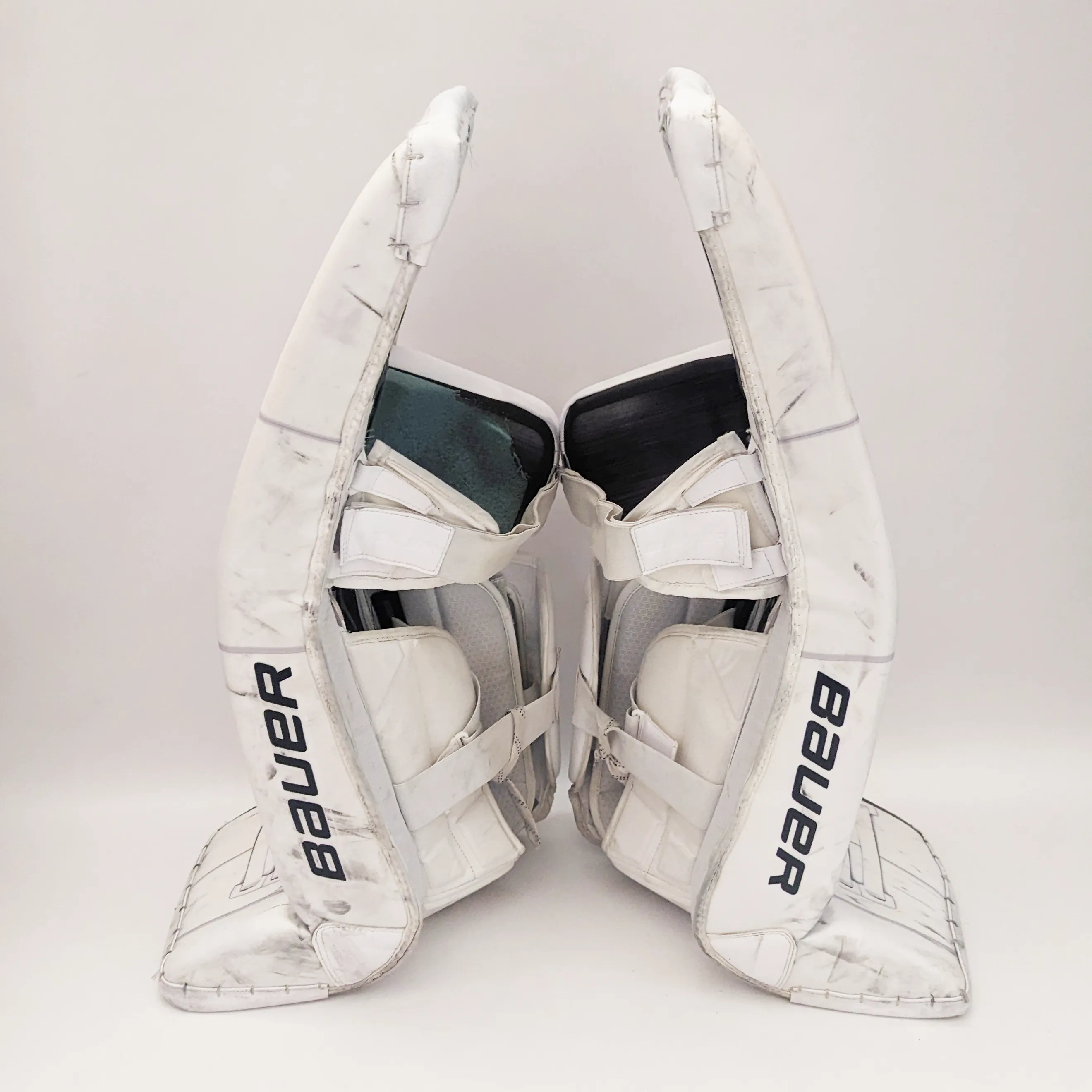 Bauer Supreme Ultrasonic - Pro Stock Goalie Pads (White/Navy/Yellow)