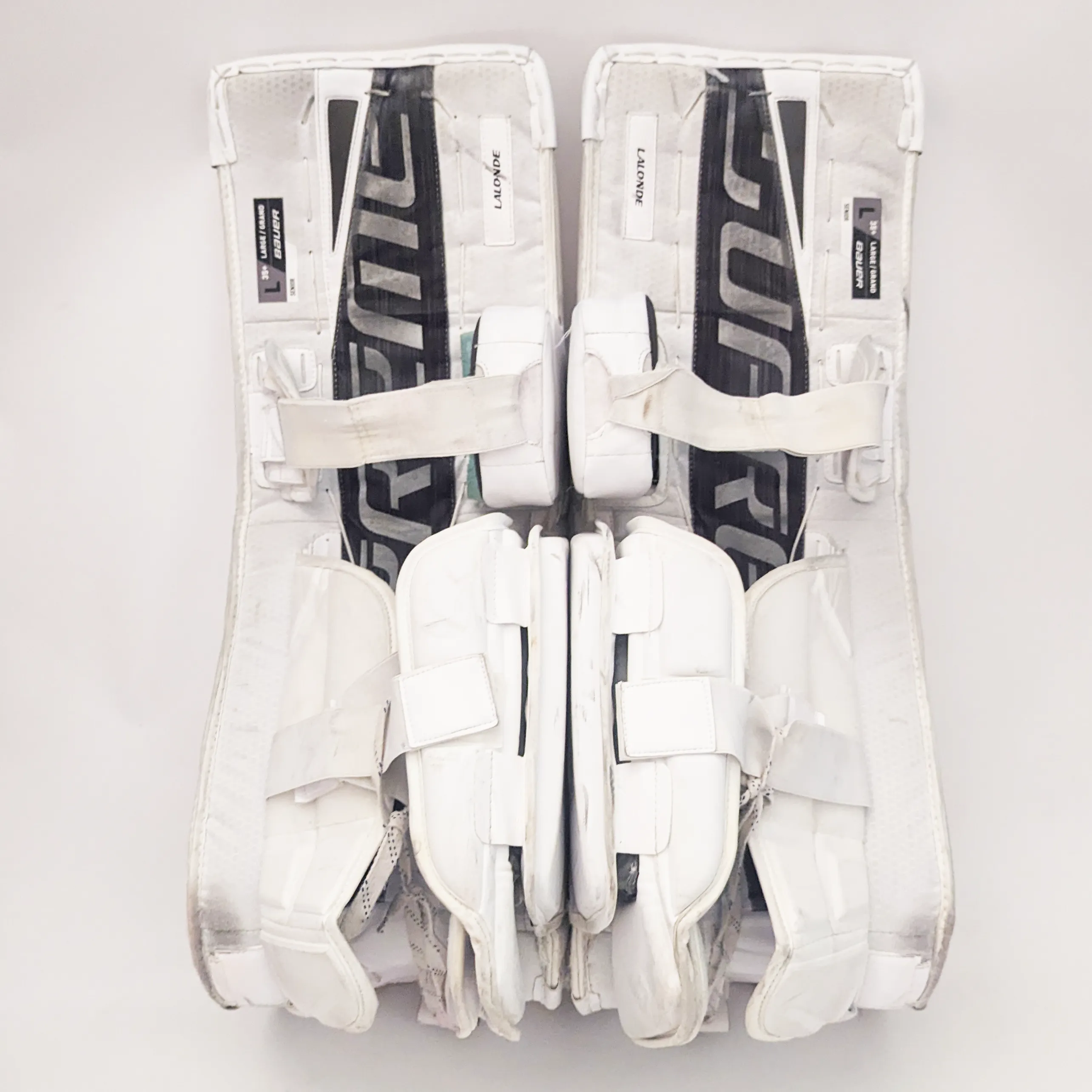 Bauer Supreme Ultrasonic - Pro Stock Goalie Pads (White/Navy/Yellow)