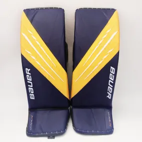 Bauer Vapor HyperLite - Pro Stock Goalie Pads (Navy/Yellow)