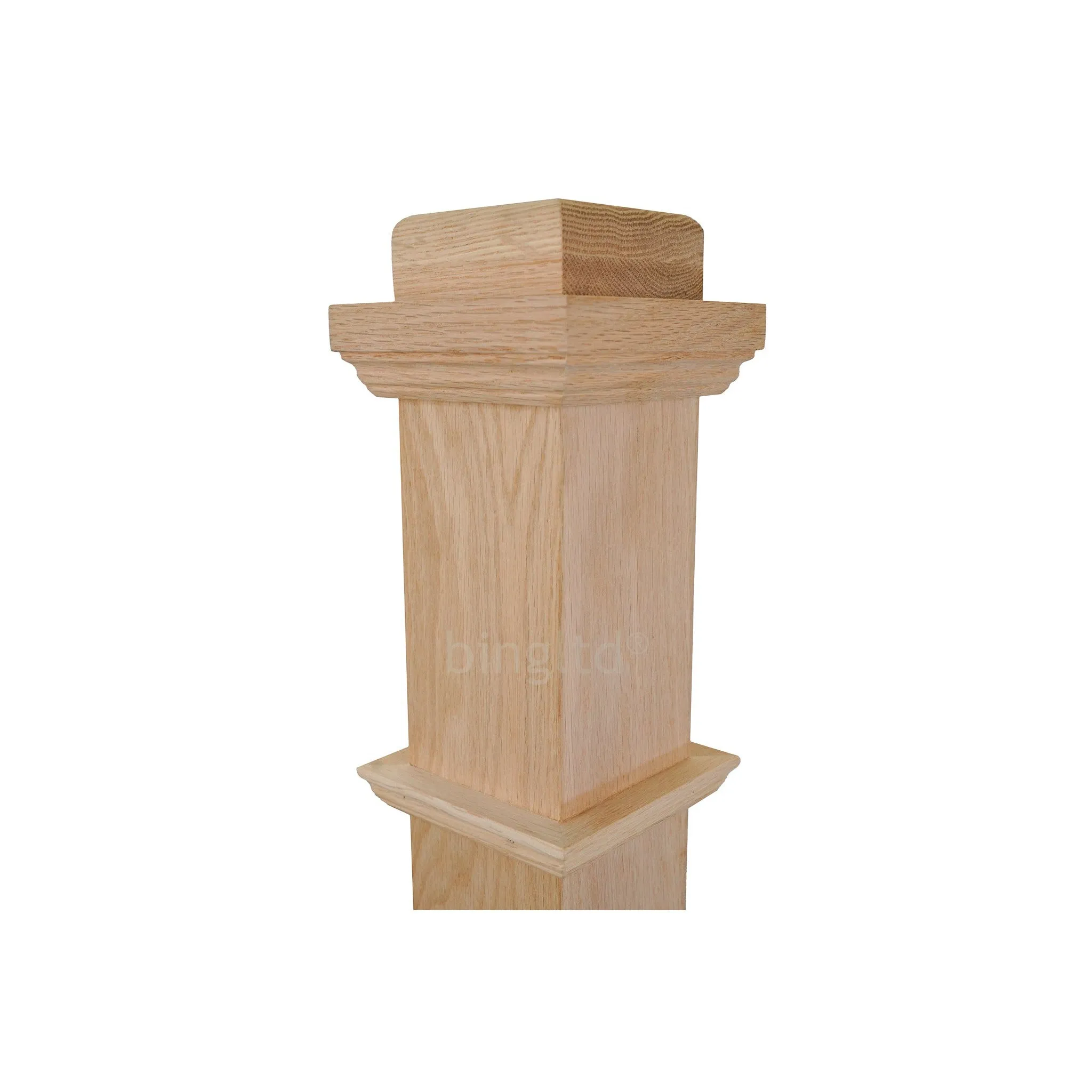 bingltd - 5.5" x 56" Unfinished Red Oak Newel Post (SP4175-RO-UNF)