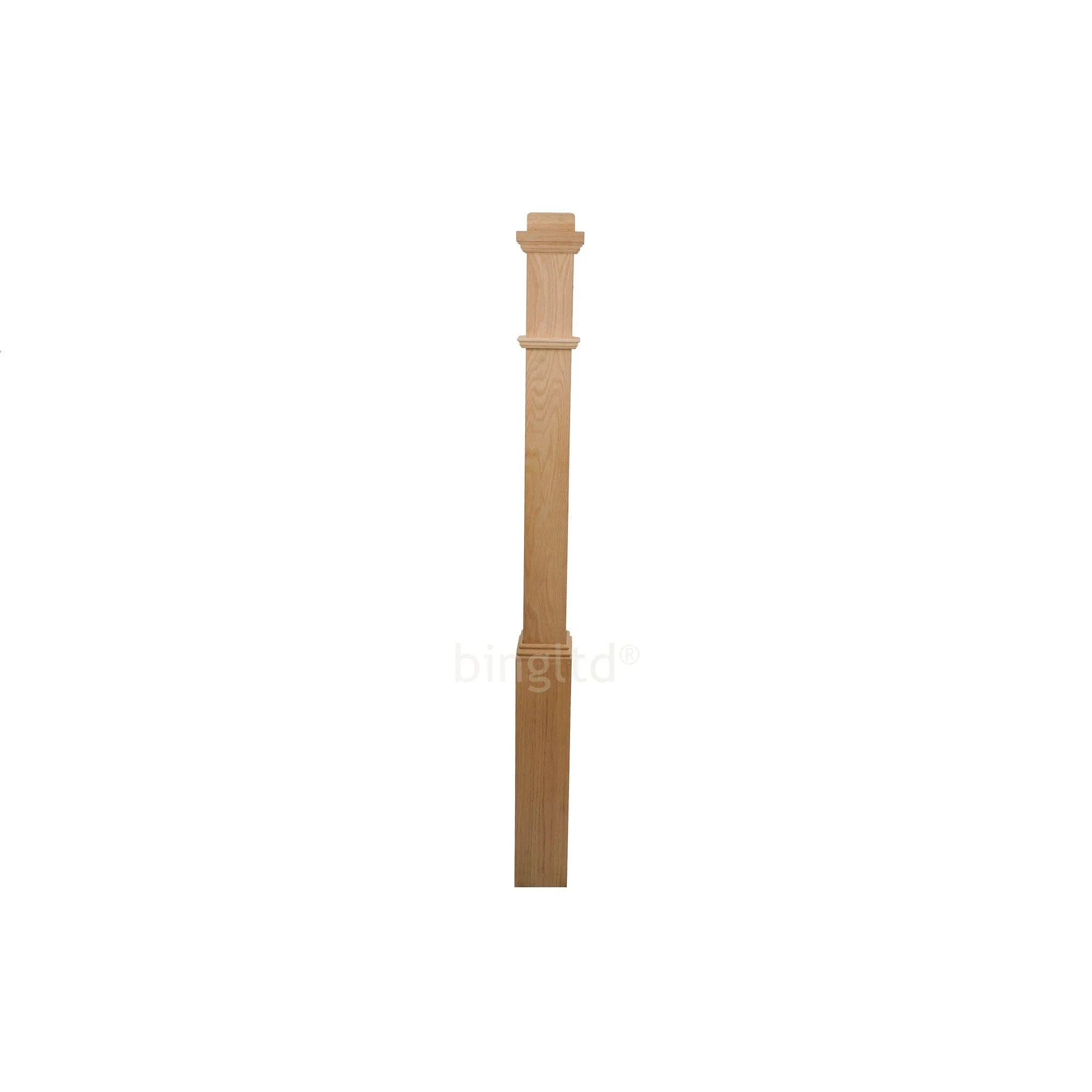 bingltd - 5.5" x 56" Unfinished Red Oak Newel Post (SP4175-RO-UNF)