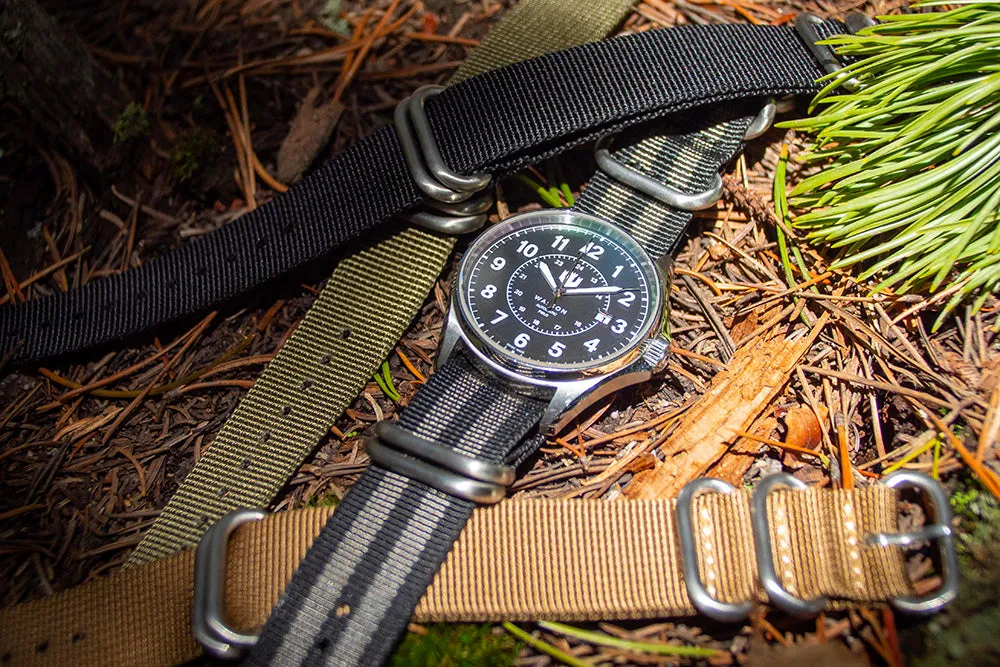 Black and Gray ZULU Nylon Strap