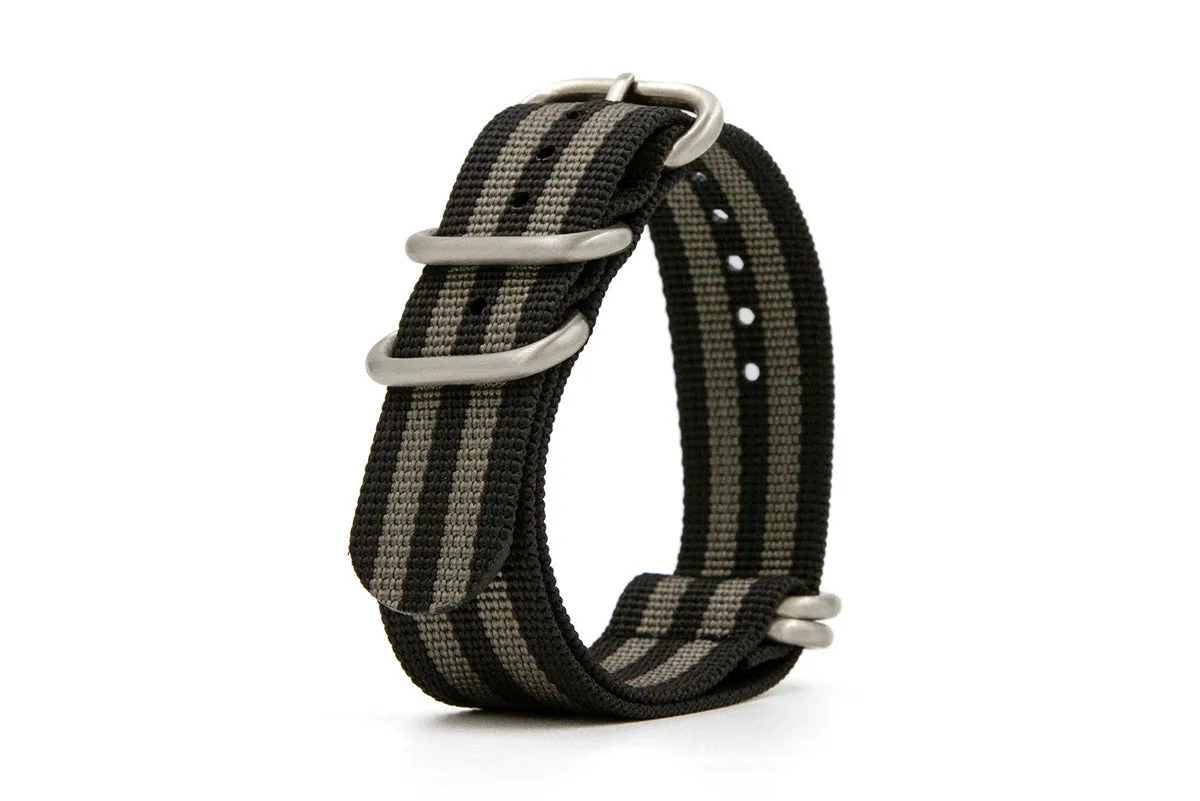 Black and Gray ZULU Nylon Strap