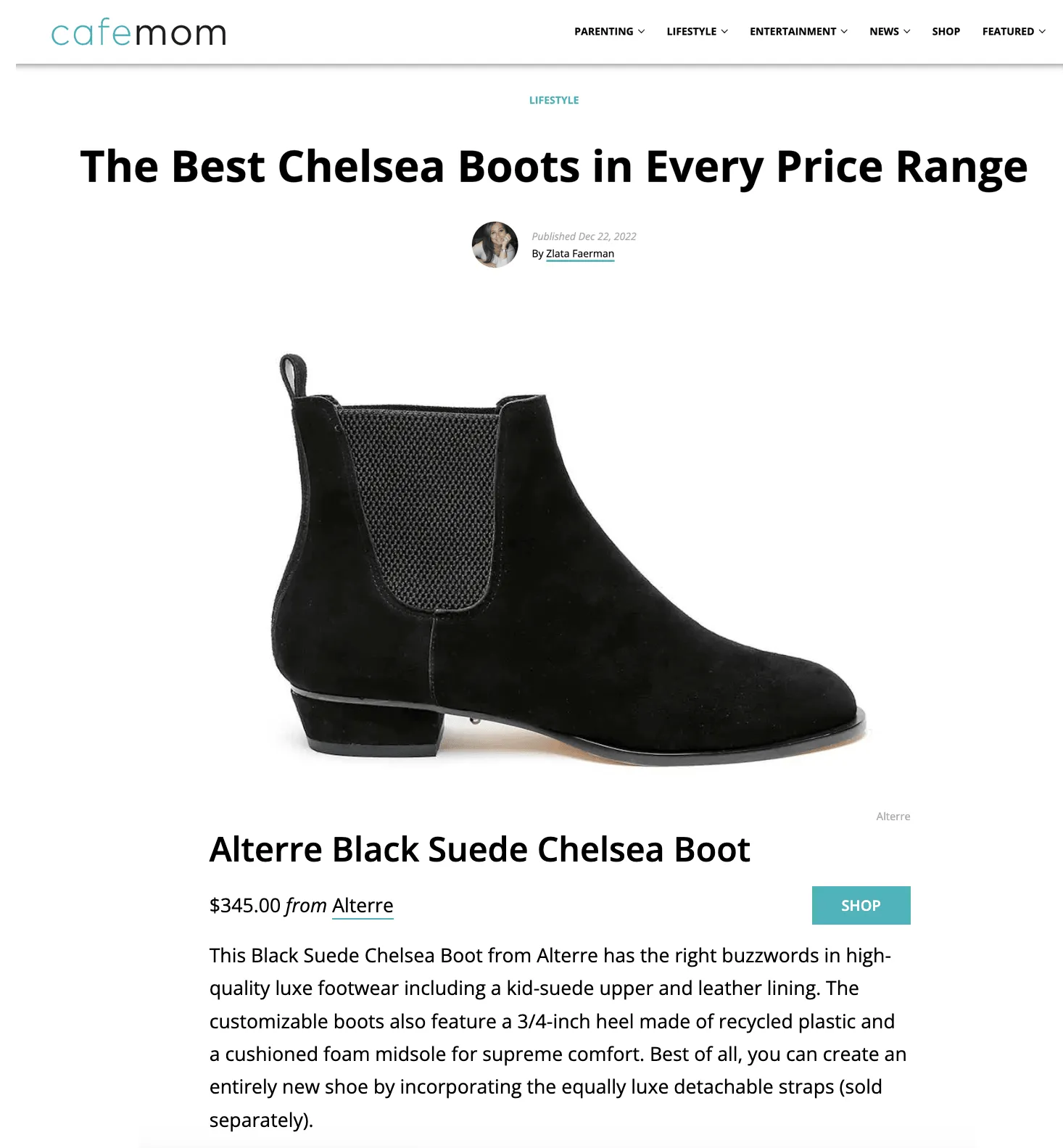 Black Suede Chelsea Boot