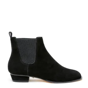 Black Suede Chelsea Boot