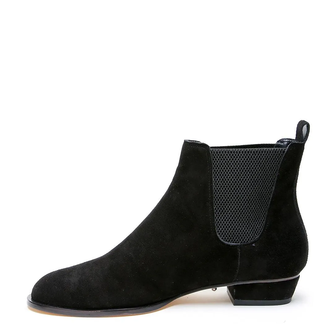 Black Suede Chelsea Boot