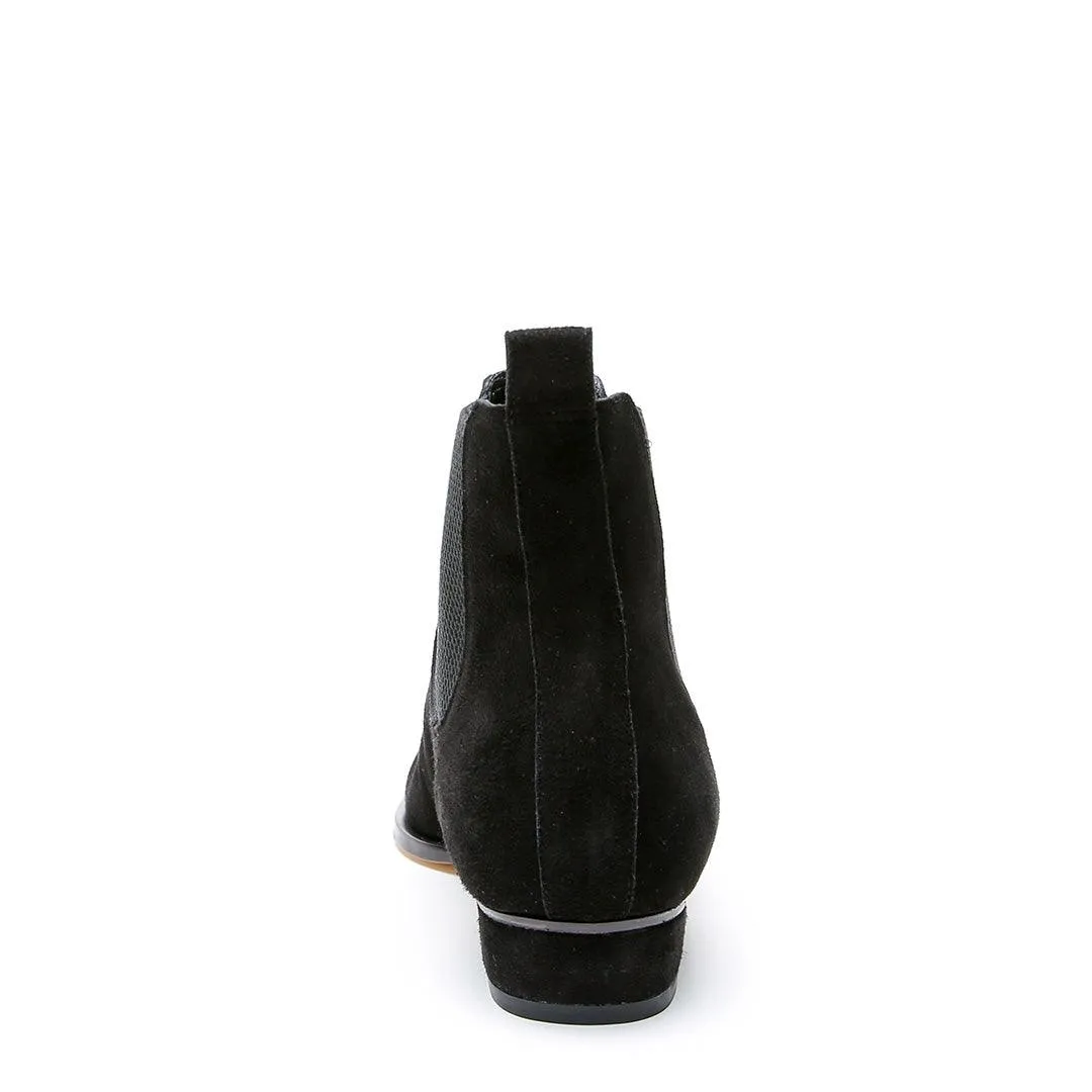 Black Suede Chelsea Boot