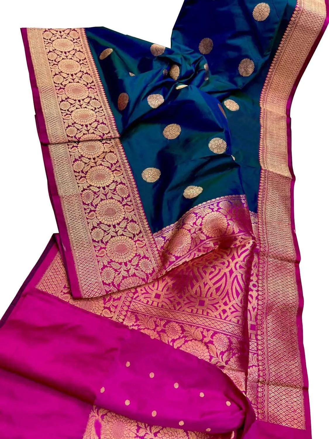 Blue Banarasi Handloom Pure Katan Silk Saree