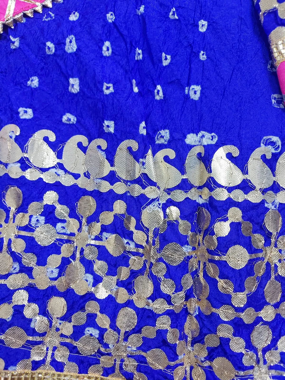 Blue Bandhej Lehenga Chunni