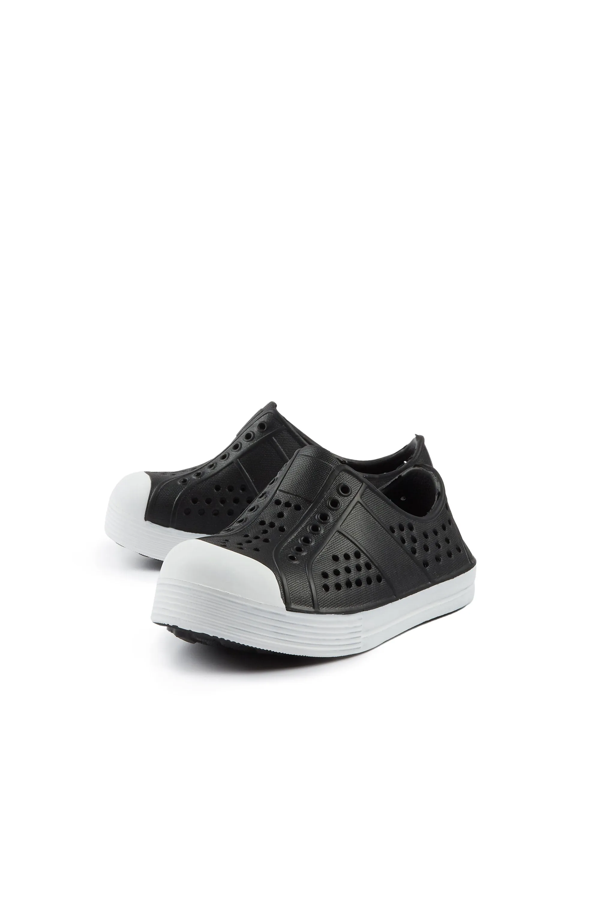 Boys Rioo Toddler Black Perforated Slip On Clog