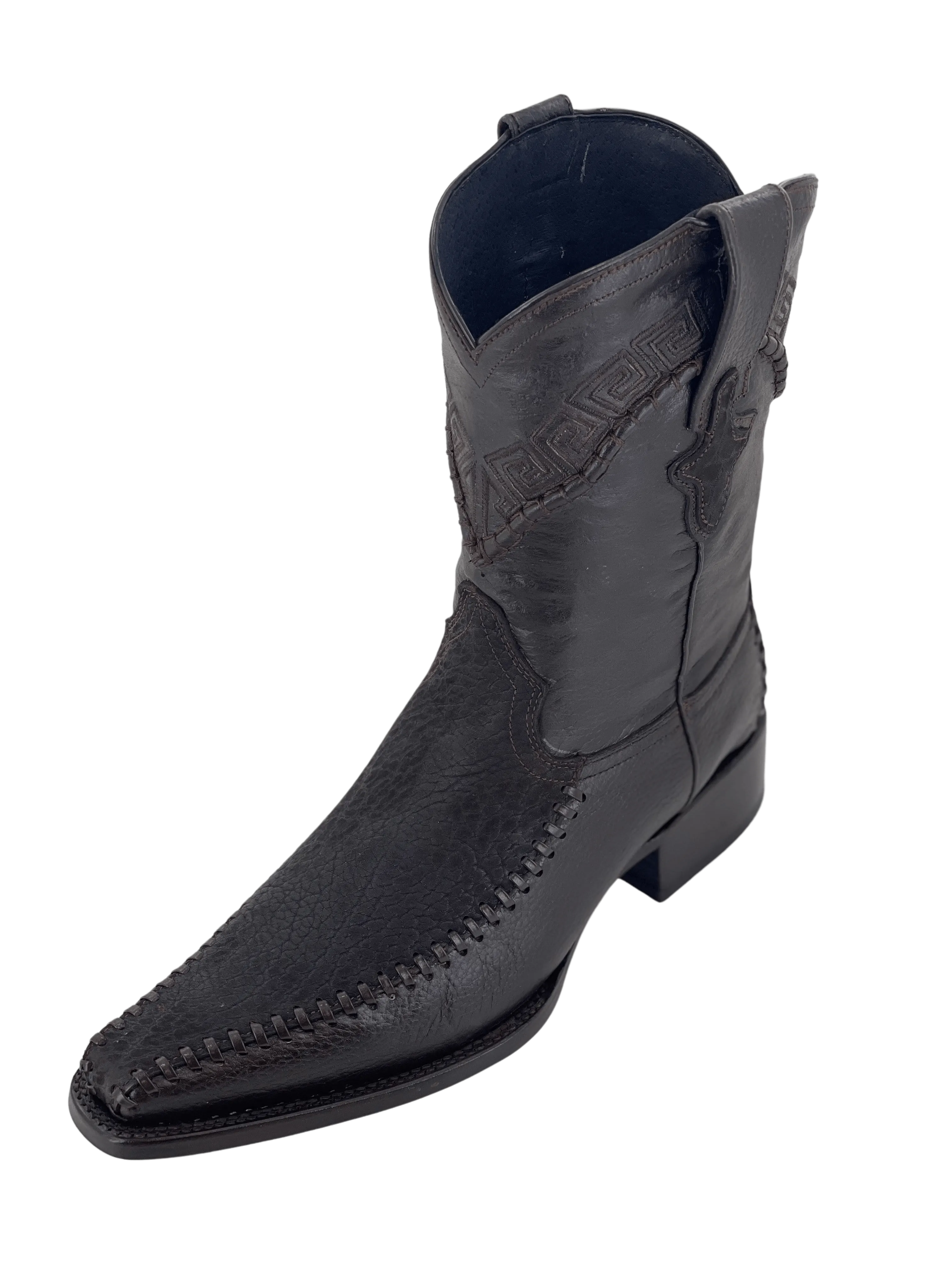 Brown Bull Neck / Cuello de Toro Snip Toe Western Boot