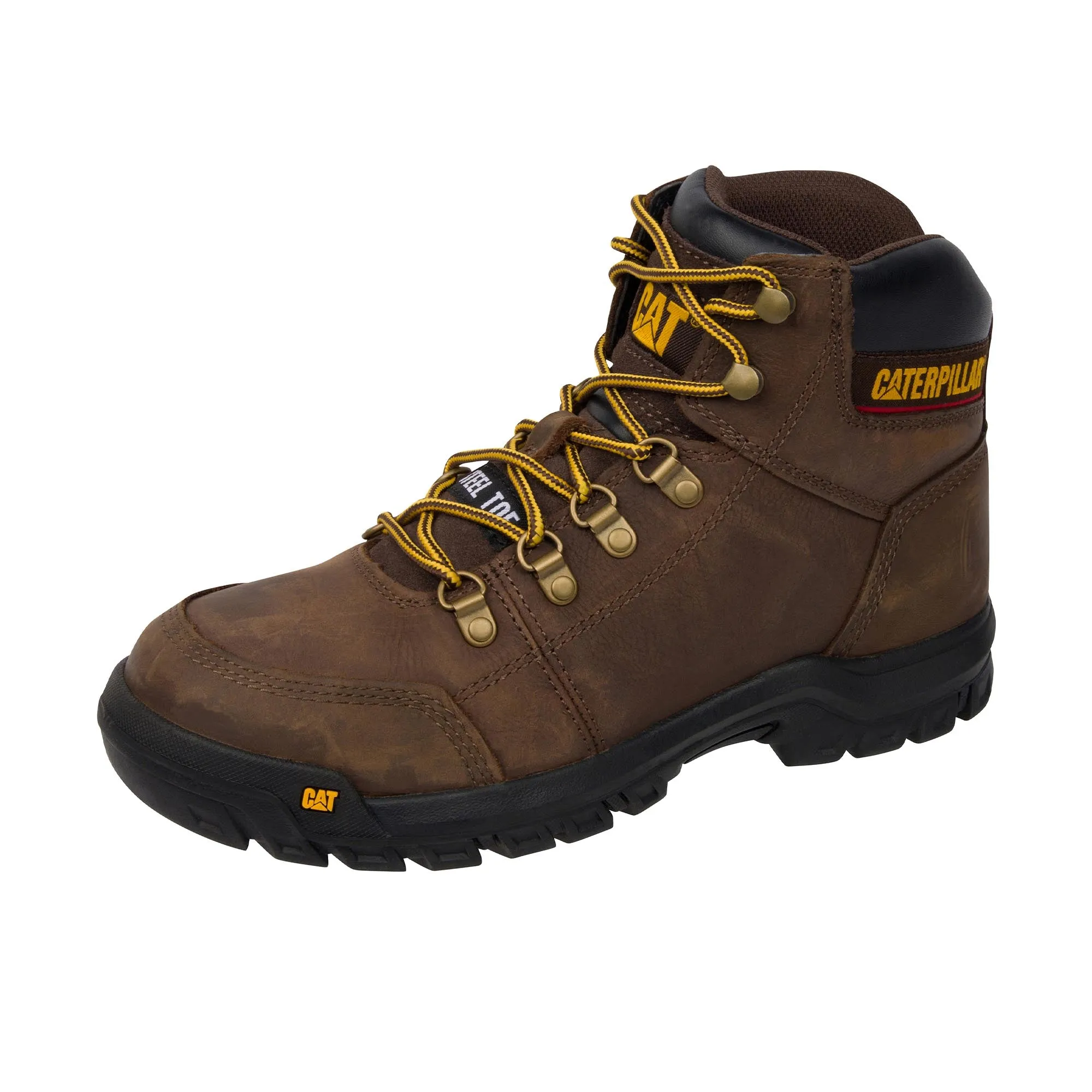 Caterpillar Outline Steel Toe Seal Brown