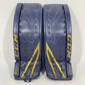 CCM Premier II - Used Pro Stock Senior Goalie Pads (Navy/Gold)