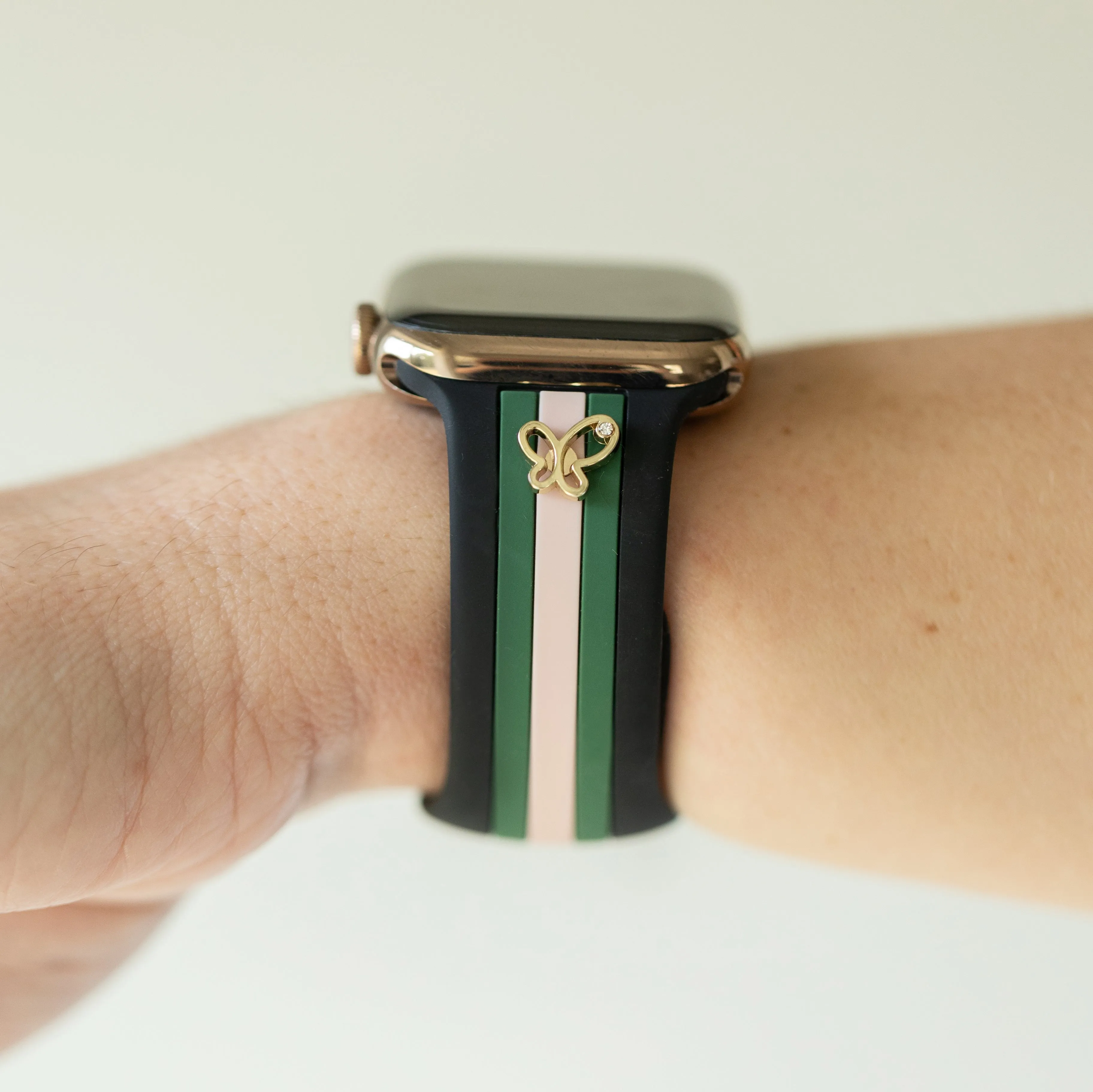 Chasing Butterflies 🦋 Black/Pink/Green Smart Watch Band