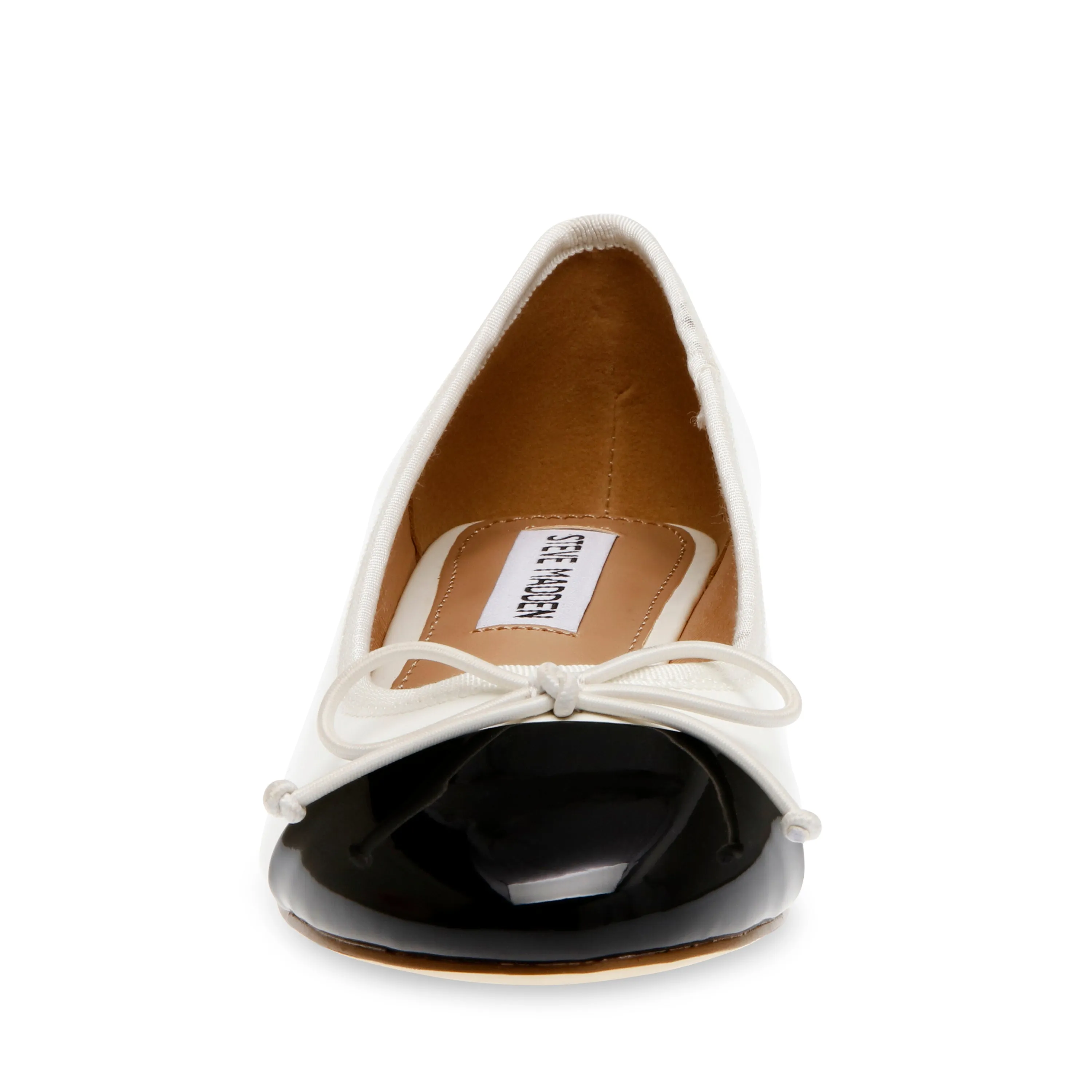 Cherish-C Flat Shoe COCONUT MILK/BLACK PATENT