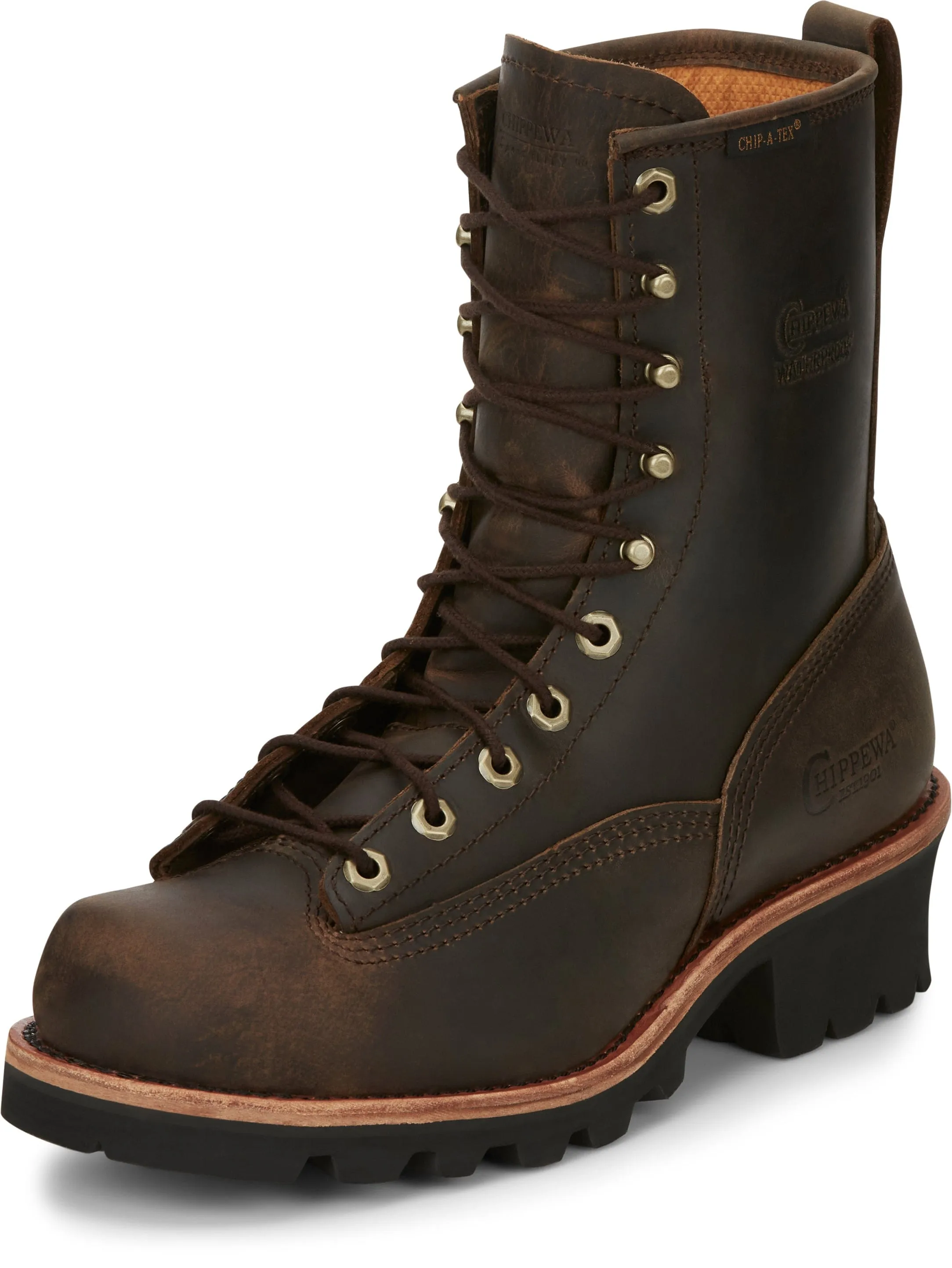 Chippewa Men's Paladin Bay Apache Waterproof Lace-Up Work Boots 73100