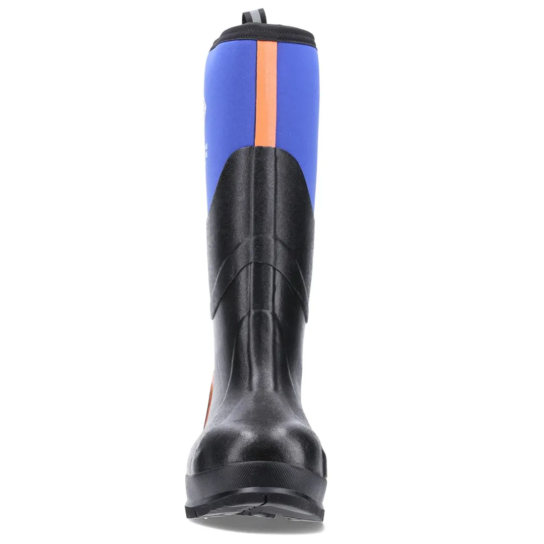 Chore Max Steel Toe S5 Safety Wellington - Blue/Orange by Muckboot