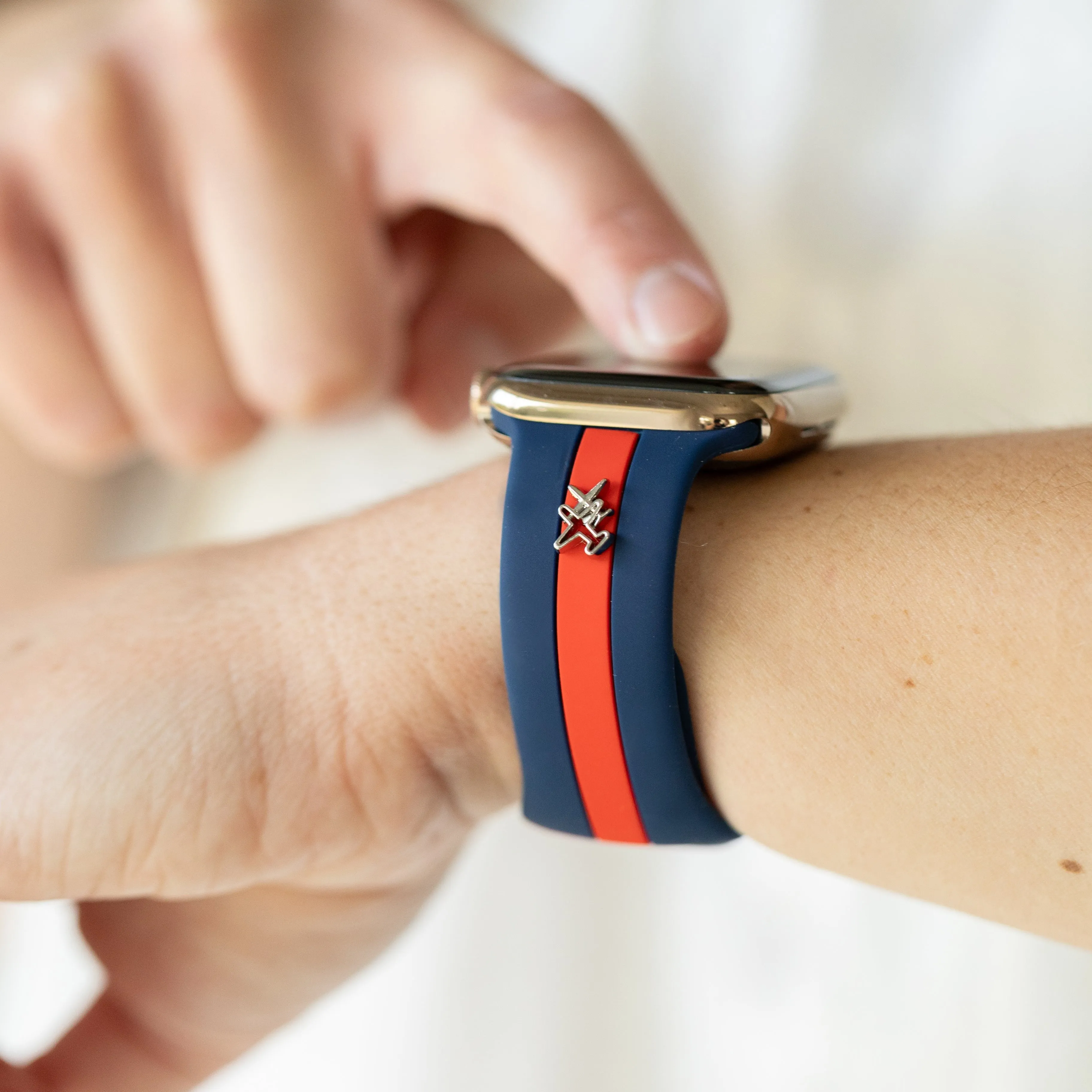 Come Fly With Me✈️Blue & Red Smart Watch Band