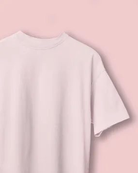 Drop Shoulder HW Crew Tee: Baby Pink