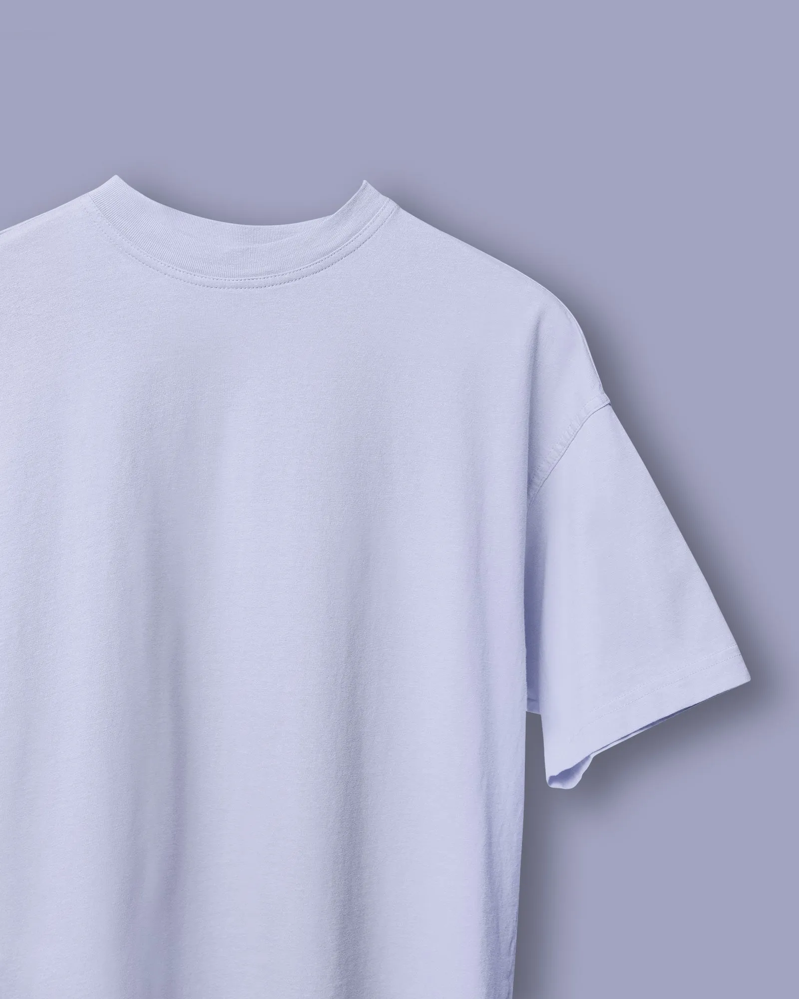 Drop Shoulder HW Crew Tee: Periwinkle