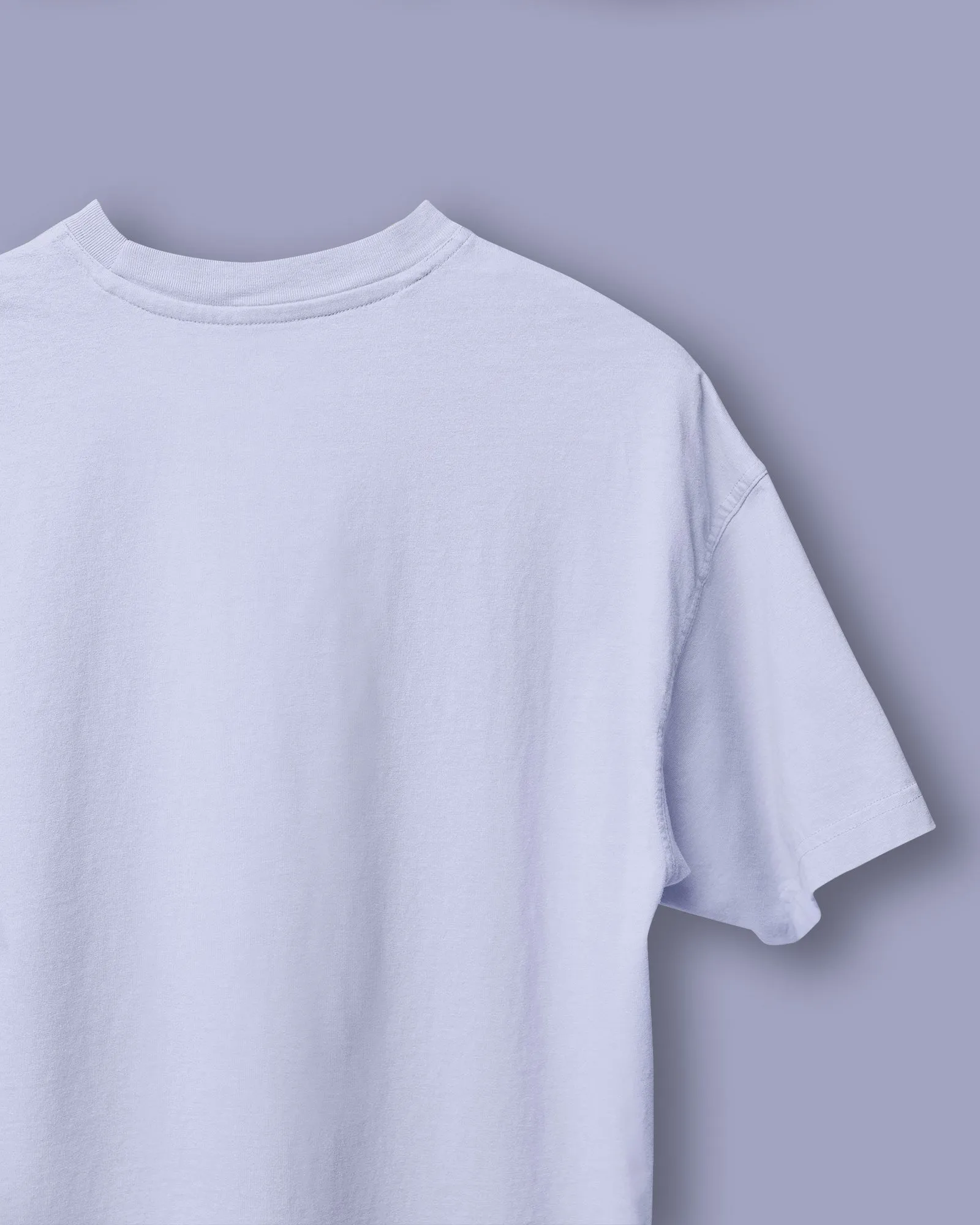 Drop Shoulder HW Crew Tee: Periwinkle