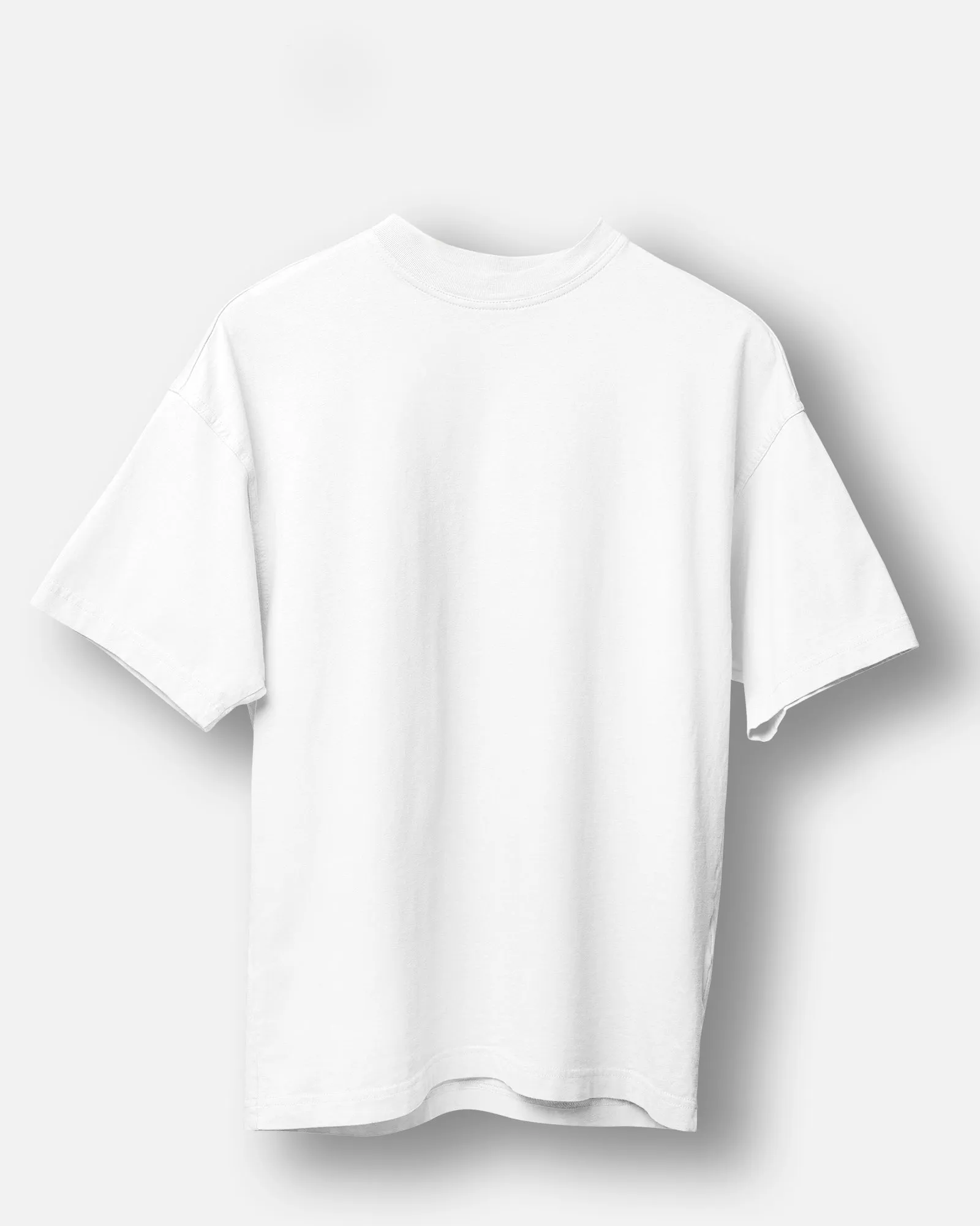 Drop Shoulder HW Crew Tee: White