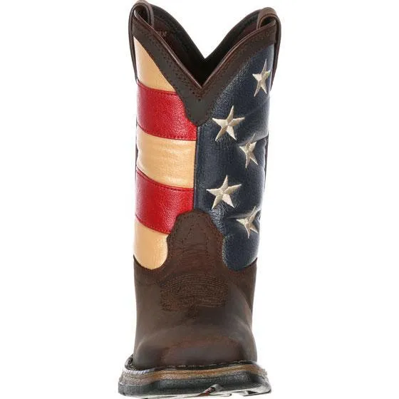 Durango Big Kids - 8" Union Flag Western Boot - Square toe