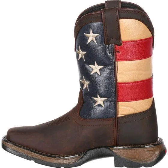 Durango Big Kids - 8" Union Flag Western Boot - Square toe