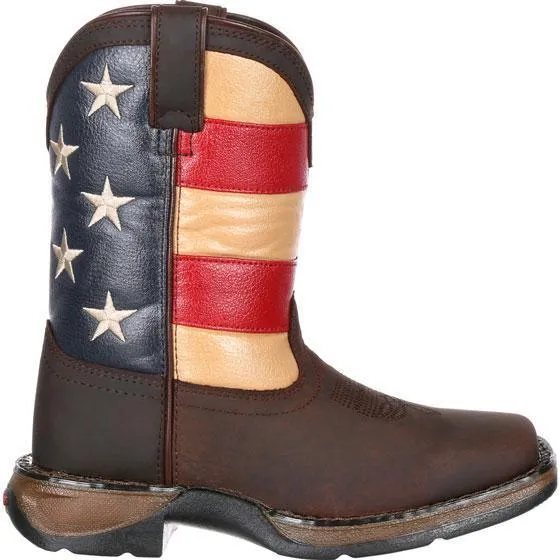 Durango Big Kids - 8" Union Flag Western Boot - Square toe