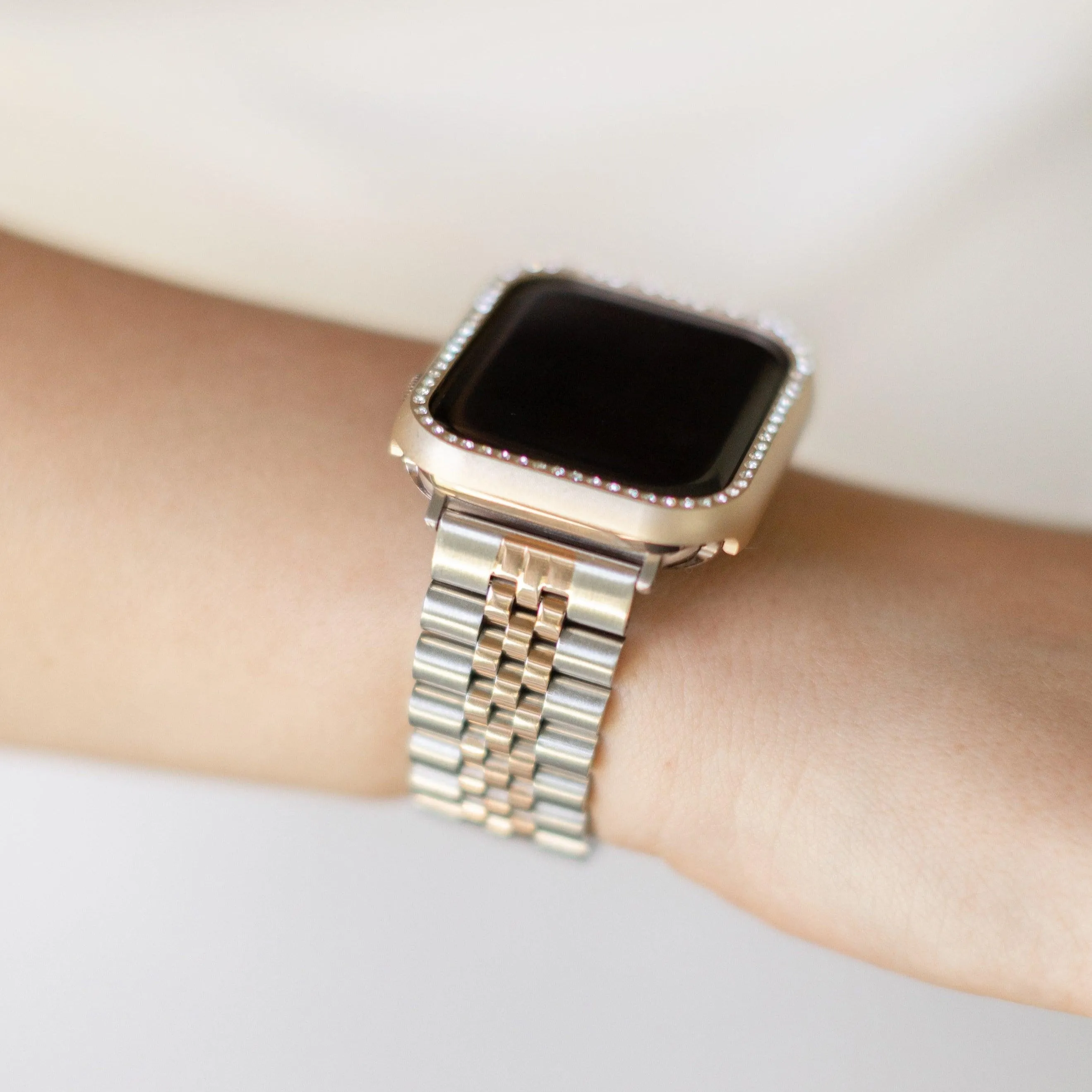 Elle Apple Watch Band Silver & Rose Gold