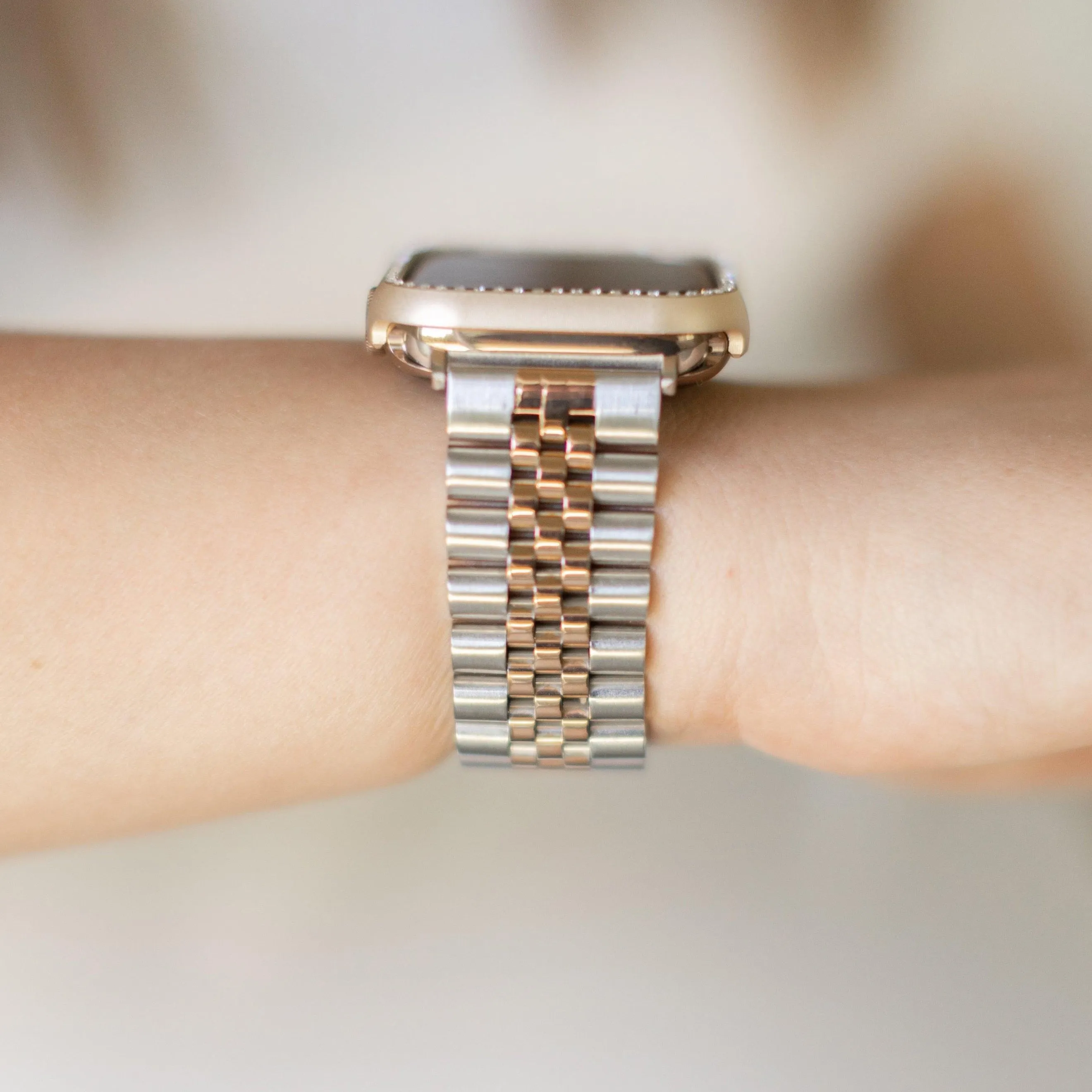 Elle Apple Watch Band Silver & Rose Gold