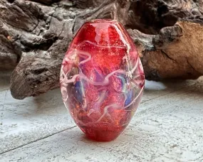 Fancy Fuchsia Pink Lampwork Focal Bead